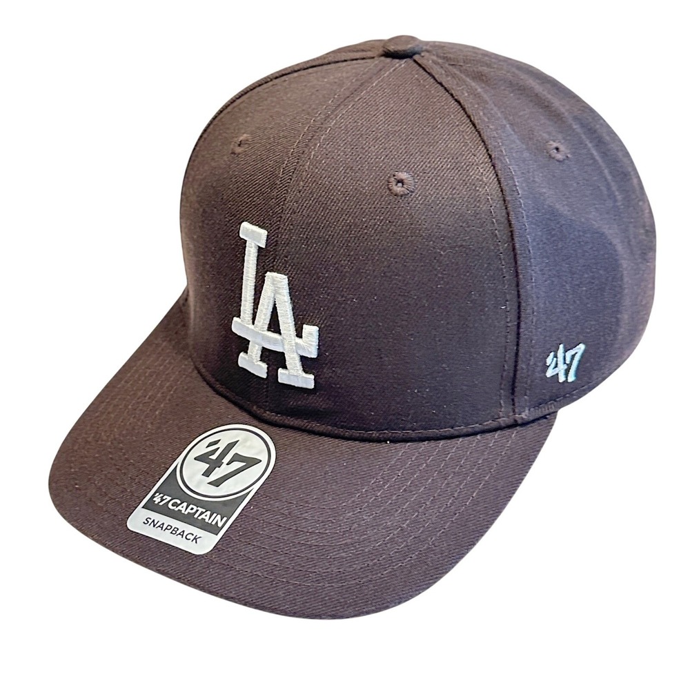 Los Angeles Dodgers '47 Captain Snapback Hat Cap Brown MLB Baseball New